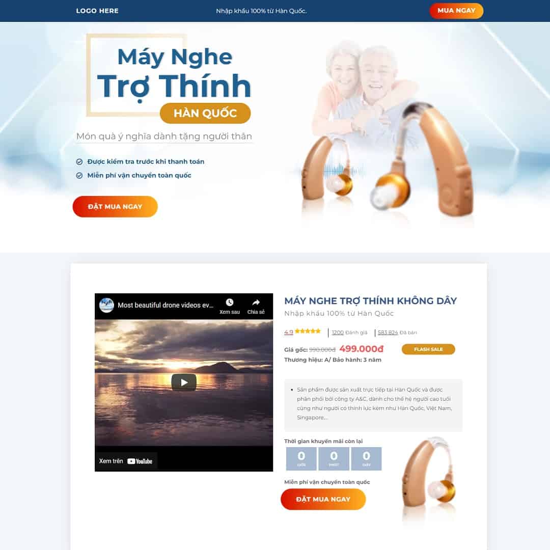 mua Theme WordPress Máy Nghe Trợ Thính