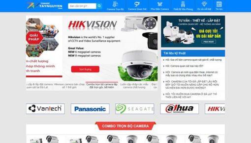 mẫu website Bán Thiết Bị Camera