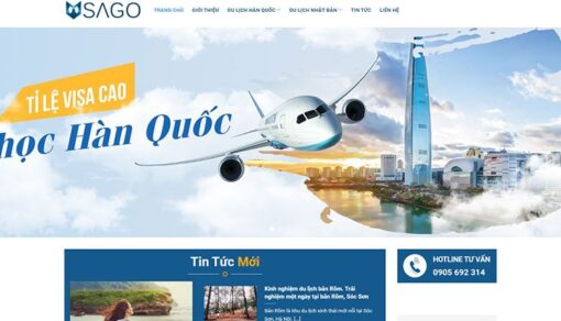 Giao diện web Dịch Vụ Tư Vấn Du Học