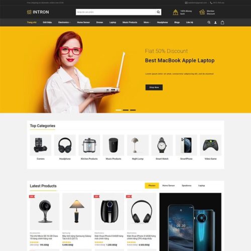 Theme WordPress bán đồ công nghệ 02