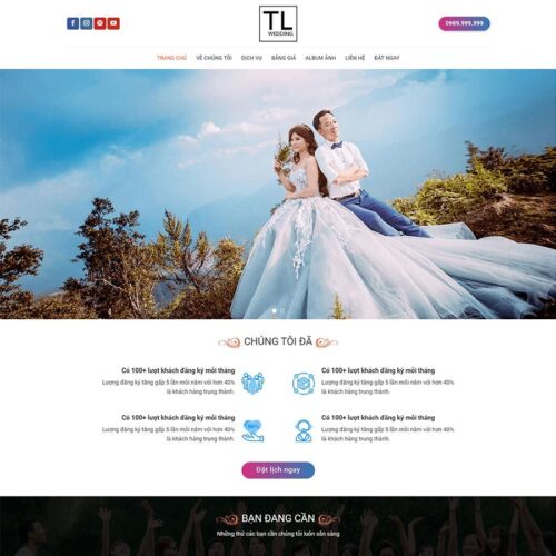 Theme WordPress dịch vụ studio, chụp ảnh cưới 05