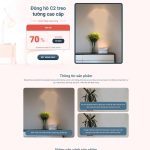 Theme WordPress landing page đồng hồ gián tường 3D