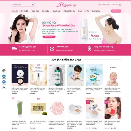 Theme WordPress Shop mỹ phẩm 05