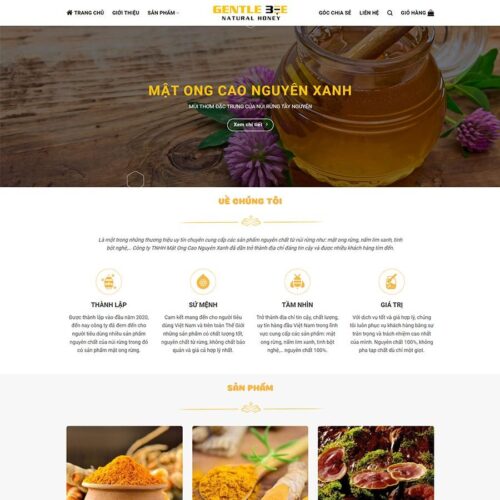 Theme WordPress bán mật ong 03