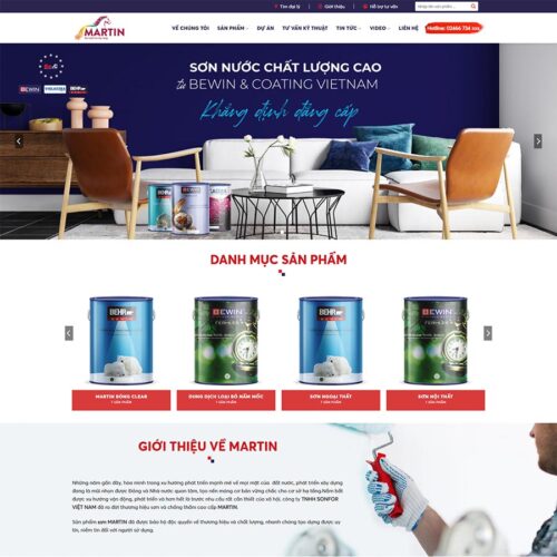 Theme WordPress cung cấp sơn nước 02