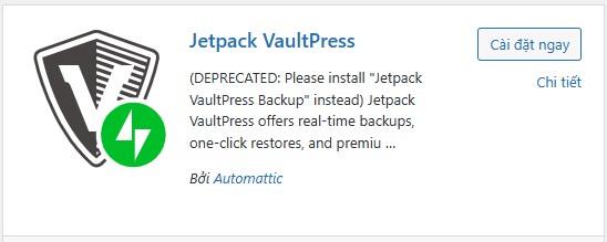 plugin Jetpack VaultPress