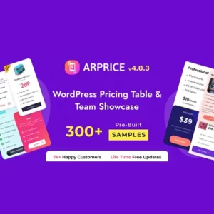 mua ARPrice - WordPress Pricing Table Plugin