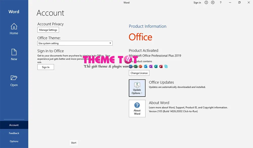 kích hoạt Office 2019 Pro Plus