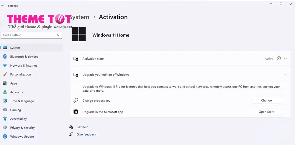 activate Windows 11 Home