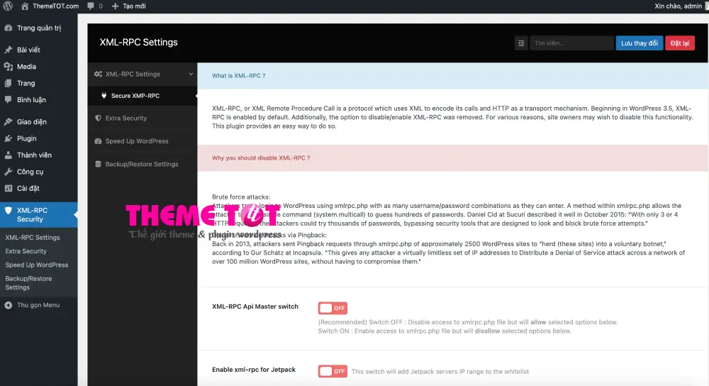 Tắt XML-RPC trong WordPress Disable XML-RPC-API
