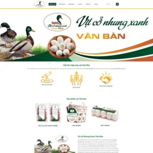 Theme WordPress Bán Vịt Cổ Nhung Xanh