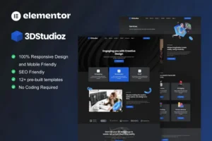 Mua 3dstudioz - 3D Design & Animation Studio Elementor Template Kit giá rẻ