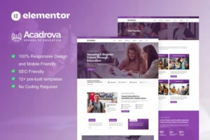 Mua Acadrova - University & School Education Elementor Pro Template Kit giá rẻ