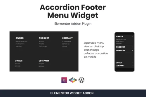 Mua Accordion Footer Menu Widget For Elementor giá rẻ