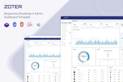 Mua Admin - Admin Dashboard Template Zoter giá rẻ