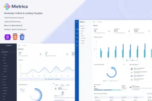 Mua Admin - Metrica Dashboard Template Bootstrap 5 giá rẻ