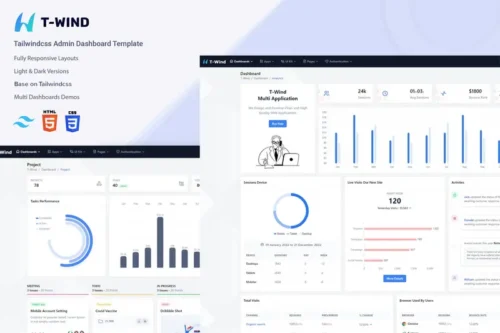 Mua Admin- Tailwindcss Dashboard Template giá rẻ