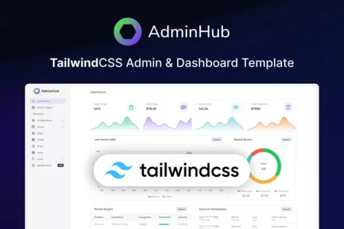 Mua AdminHub - TailwindCSS Admin Template giá rẻ