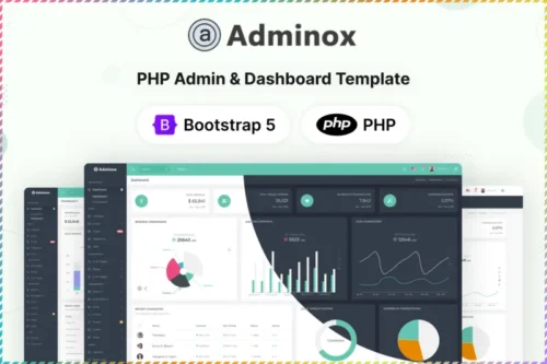 Mua Adminox - PHP Admin & Dashboard Template giá rẻ