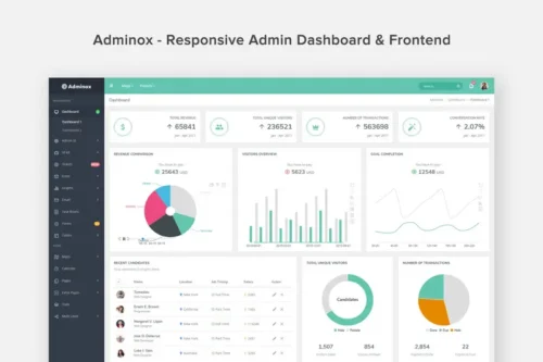 Mua Adminox - Responsive Admin Dashboard & Frontend giá rẻ