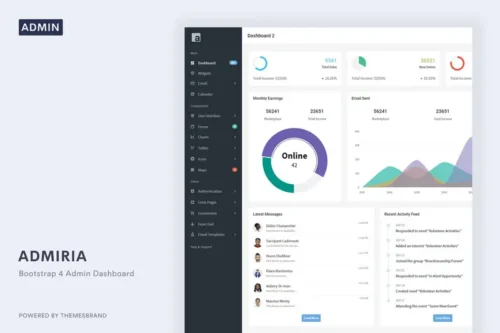 Mua Admiria - Admin Dashboard & Landing Page Template giá rẻ