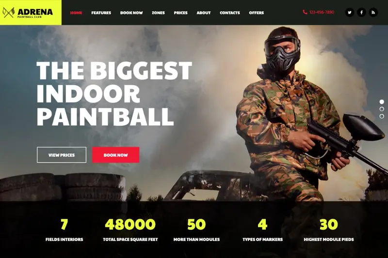 Mua Adrena | Airsoft Club & Paintball WordPress Theme giá rẻ