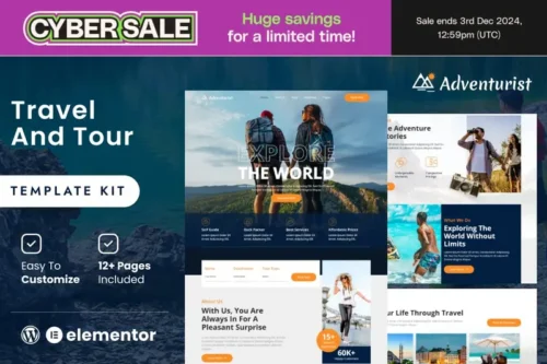 Mua Adventurist - Travel & Tourism Agency Elementor Template Kit giá rẻ