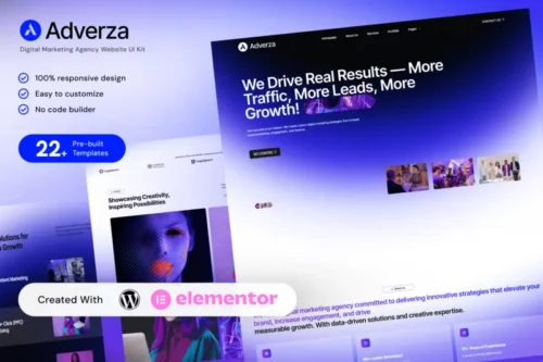 Mua Adverza - Digital Marketing Agency Elementor Template Kit giá rẻ