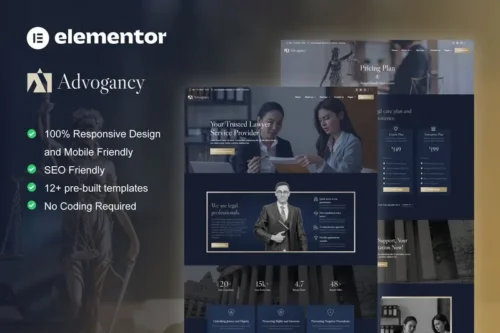 Mua Advogancy - Attorney Law Firm Elementor Pro Template Kit giá rẻ