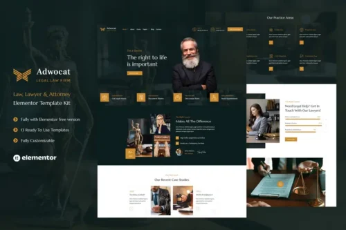 Mua Adwocat - Law Firm & Attorney Elementor Template Kit giá rẻ
