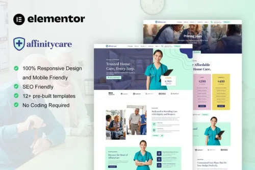 Mua AffinityCare - Home Care & Private Nursing Services Elementor Template Kit giá rẻ