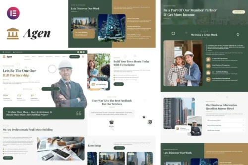 Mua Agen - Real Estate & Property Developer Elementor Template Kit giá rẻ