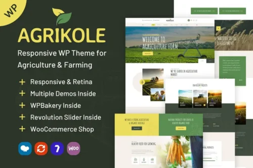 Mua Agrikole | WordPress Theme for Agriculture Farms giá rẻ