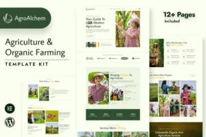 Mua AgroAlchem - Agriculture & Organic Farming Elementor Template Kit giá rẻ