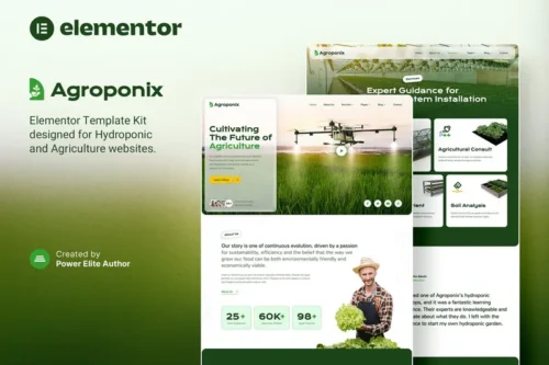 Mua Agroponix – Hydroponic & Agriculture Elementor Template Kit giá rẻ
