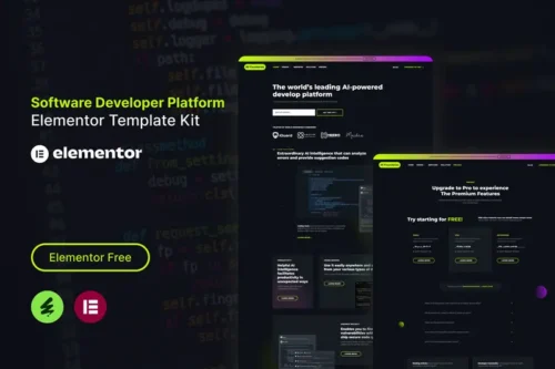 Mua AI Foundaries - Software Developer Platform Elementor Template Kit giá rẻ
