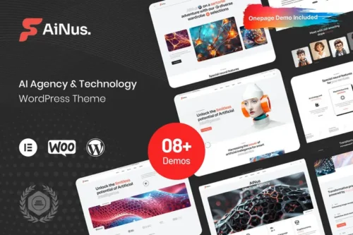 Mua Ainus - AI Agency & Technology WordPress Theme giá rẻ