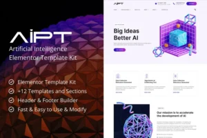 Mua AiPT - Artificial Intelligence Company Elementor Template Kit giá rẻ