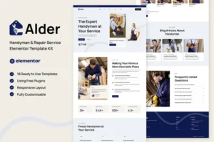 Mua Alder - Handyman & Repair Service Elementor Template Kit giá rẻ