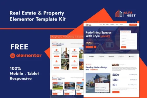 Mua Alfanest - Real Estate & Property Elementor Template Kit giá rẻ