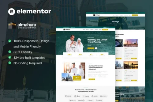 Mua Almahyra - Umrah & Hajj Tour Travel Elementor Pro Template Kit giá rẻ