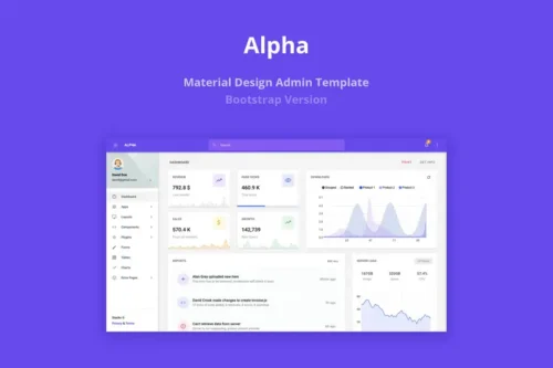 Mua Alpha - Material Design Admin Template giá rẻ