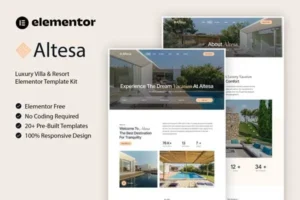 Mua Altesa - Villa & Resort Elementor Template Kit giá rẻ