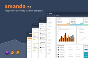 Mua Amanda Responsive Bootstrap 4 Admin Template giá rẻ