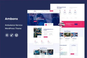 Mua Ambons - Ambulance Service WordPress Theme giá rẻ