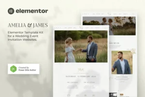 Mua Amelia & James – Wedding Invitation Elementor Template Kit giá rẻ