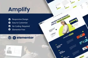 Mua Amplify - Digital Marketing Agency Elementor Template Kit giá rẻ