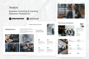 Mua Analyst - Business Consulting & Coaching Elementor Template Kit giá rẻ