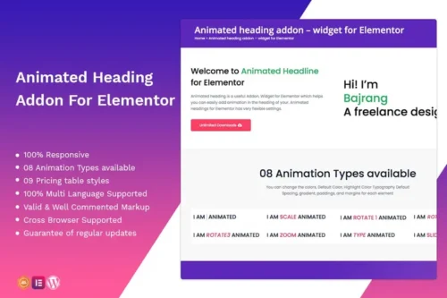 Mua Animated heading addon – widget for Elementor giá rẻ