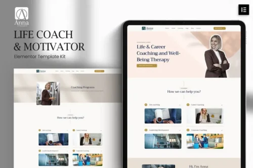 Mua Anna - Life Coach & Motivator Elementor Template Kit giá rẻ